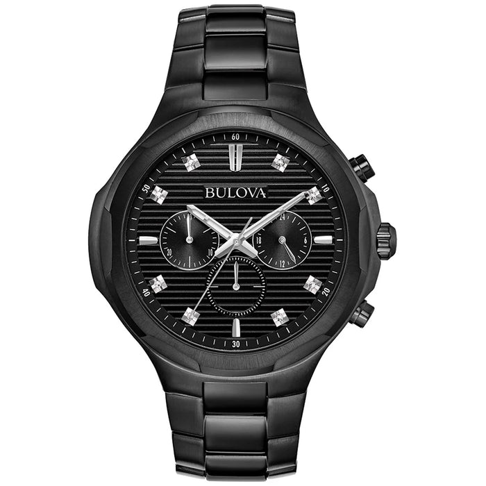 Bulova Men's Classic Sport Chronograph Black Dial Watch - 98D147