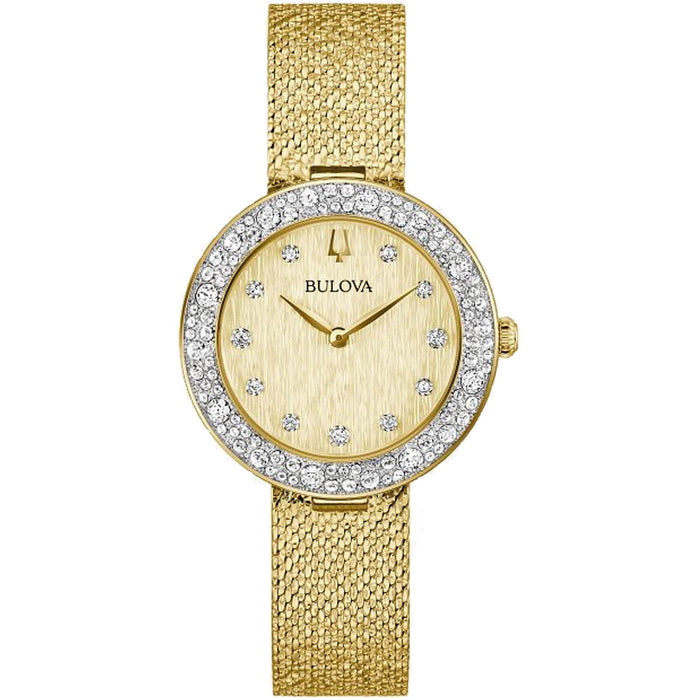 Bulova Women's Crystal Champagne Dial Watch - 98L321