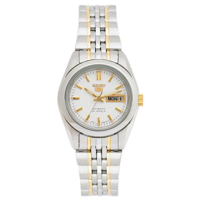 Seiko Women's Series 5 White Dial Watch - SYMA35K1