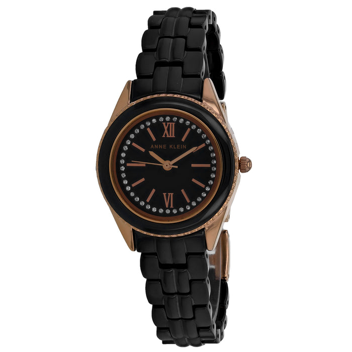 Anne Klein Women's Classic Black Dial Watch - AK-3410BKRG