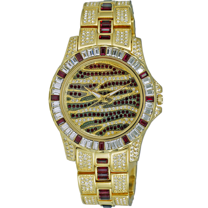 Adee Kaye Men's Chameleon Red Dial Watch - AK1177R