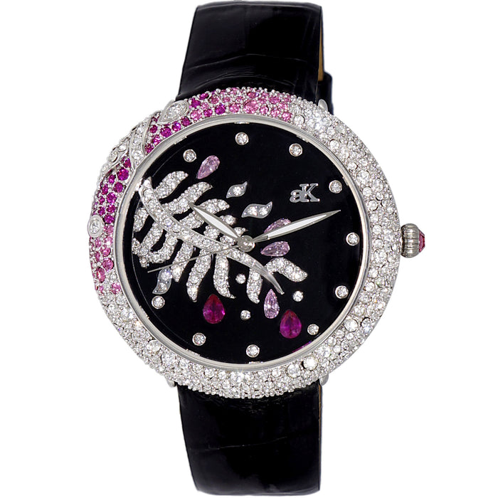 Adee Kaye Women's Majestic Silver Dial Watch - AK2118-LBK