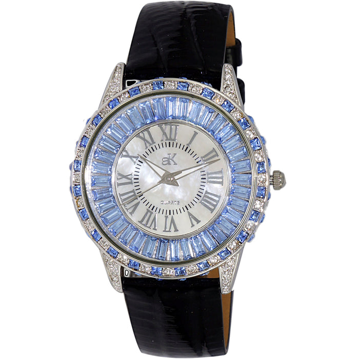Adee Kaye Women's Marquee White Dial Watch - AK2524-LBU