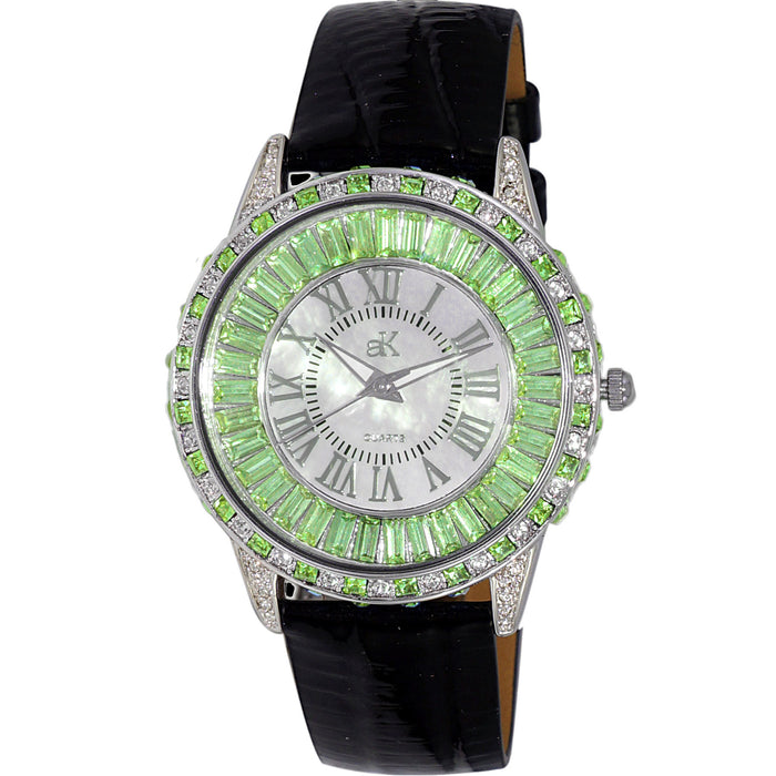 Adee Kaye Women's Sunray White Dial Watch - AK2524-LGN