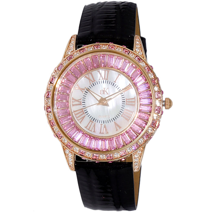 Adee Kaye Women's Marquee White Dial Watch - AK2524-LRGPK