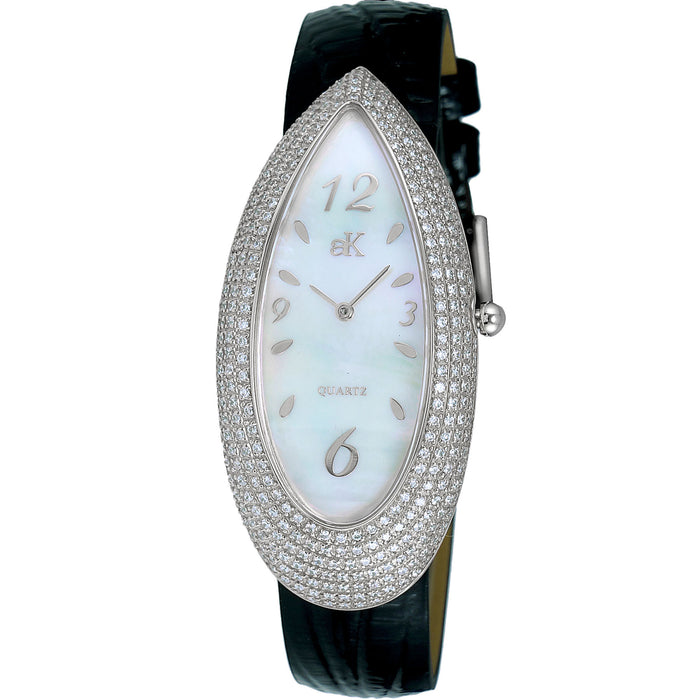 Adee Kaye Women's Pear Silver Dial Watch - AK2527-L