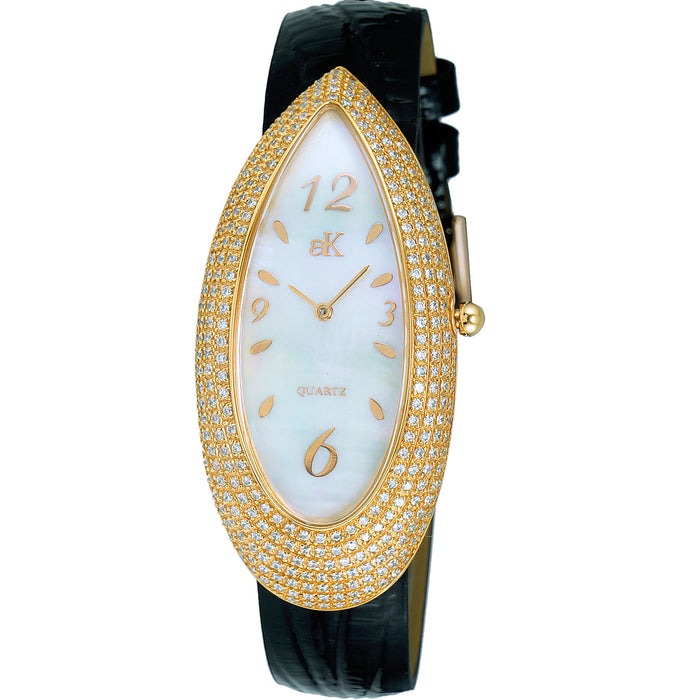 Adee Kaye Women's Pear Gold Dial Watch - AK2527-LG