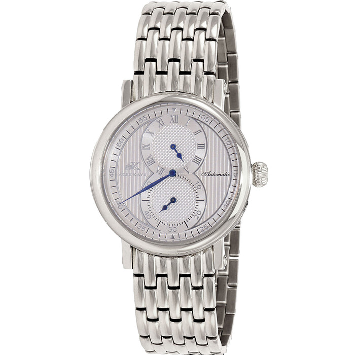 Adee Kaye Men's Mondo - G1 Silver Dial Watch - AK5665-MB-RSV