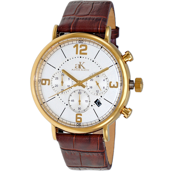 Adee Kaye Men's Mano White Dial Watch - AK6178-MGWT_BN
