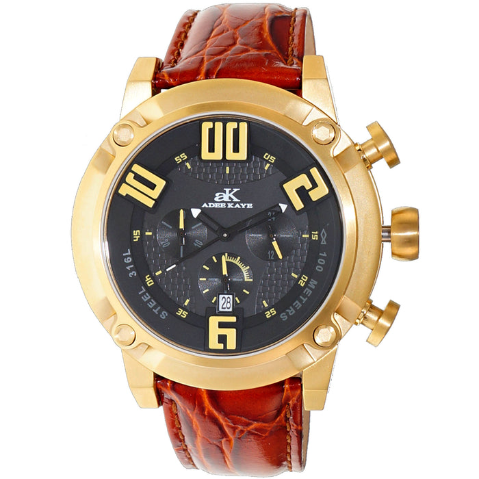 Adee Kaye Men's Blitz Black Dial Watch - AK7280-MG-RDO