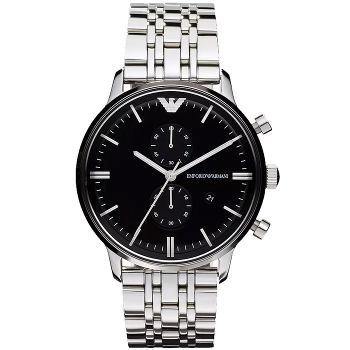 Armani Men's Classic Chronograph Black Dial Watch - AR0389