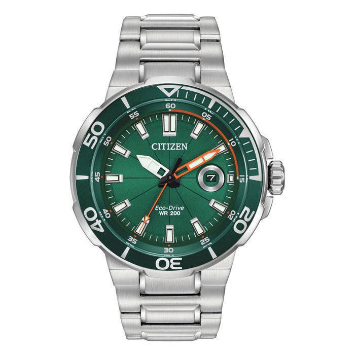 Citizen Men's Endeavor Green Dial Watch - AW1428-53X
