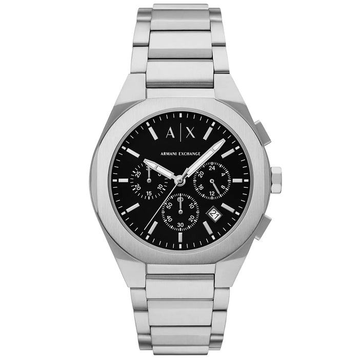 Armani Exchange Men's Rafael Black Dial Watch - AX4186