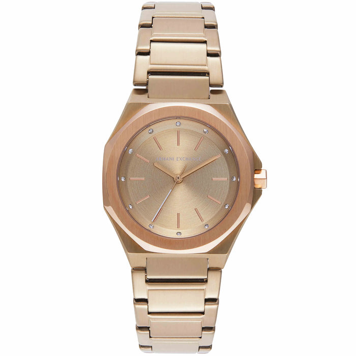 Armani Exchange Women's Andrea Rose gold Dial Watch - AX4616