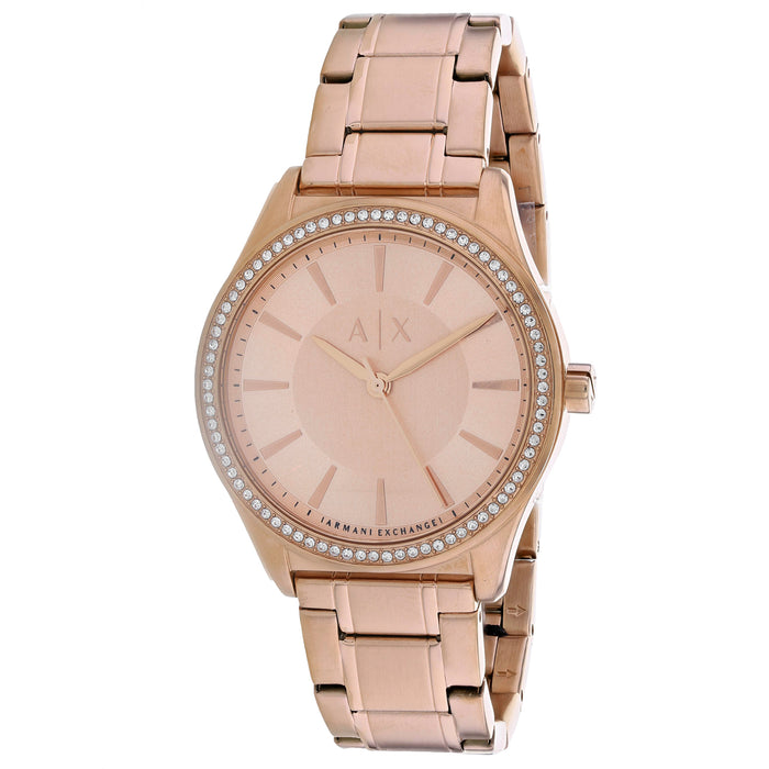 Armani Exchange Women's Classic Rose Gold Dial Watch - AX54421