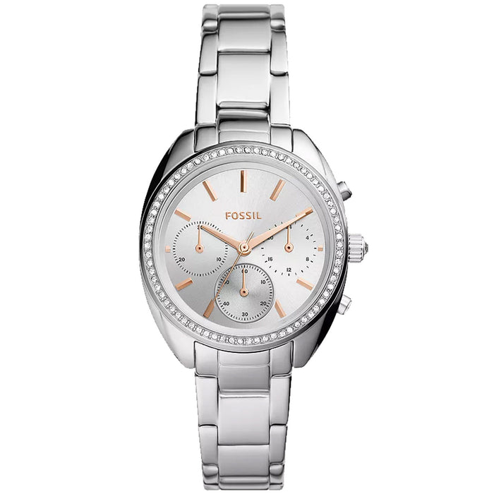 Fossil Women's Vale Silver Dial Watch - BQ3657