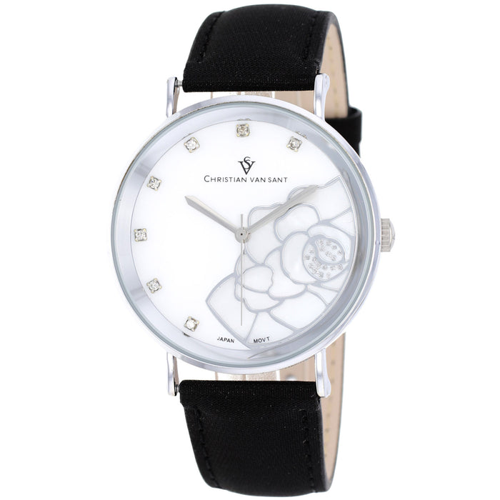 Christian Van Sant Women's Fleur White MOP Dial Watch - CV2210