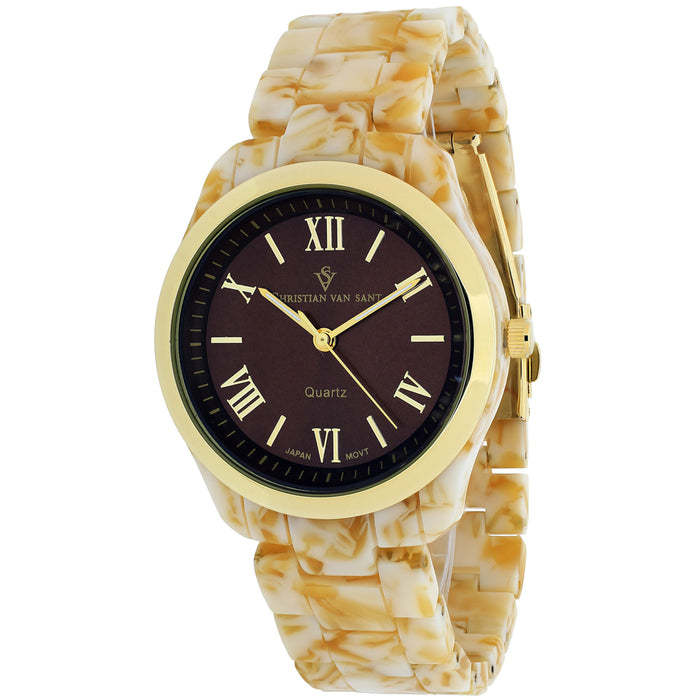 Christian Van Sant Women's Granite Brown Dial Watch - CV3412