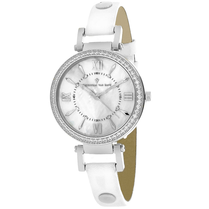 Christian Van Sant Women's Petite White MOP Dial Watch - CV8130
