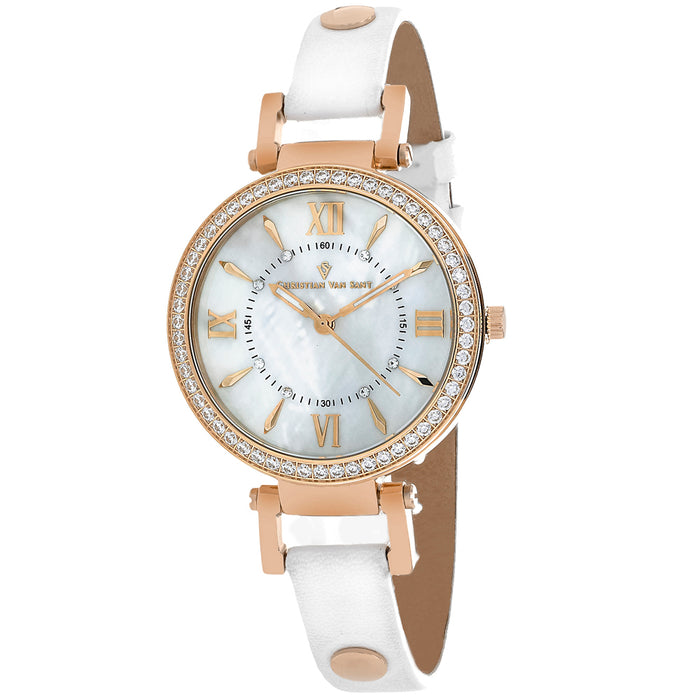 Christian Van Sant Women's Petite White MOP Dial Watch - CV8131