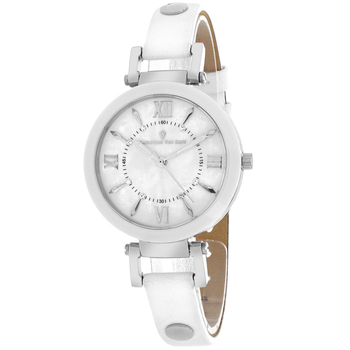 Christian Van Sant Women's Petite White MOP Dial Watch - CV8161