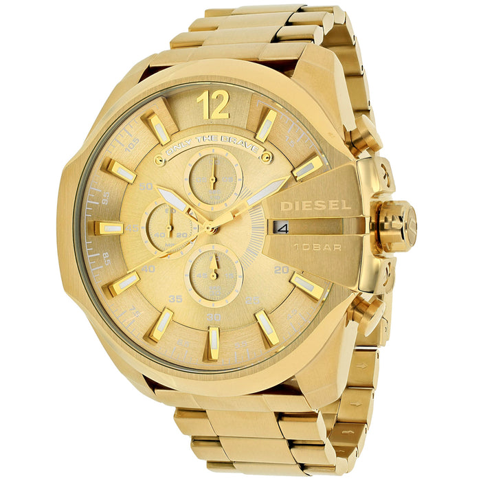 Diesel Men's Mega Chief Gold tone Dial Watch - DZ4360