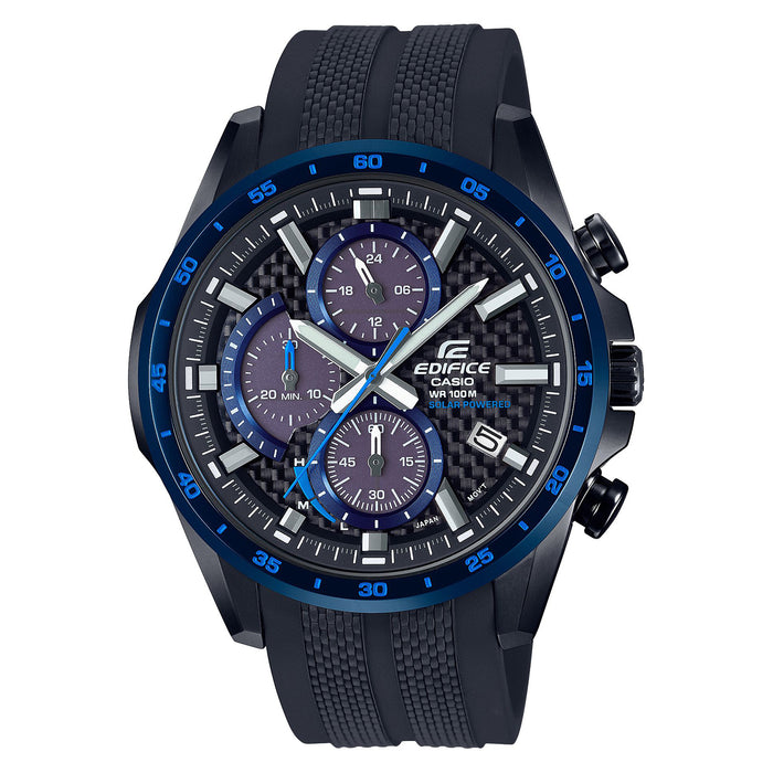 Casio Men's Edifice Black Dial Watch - EQS900PB-1BV