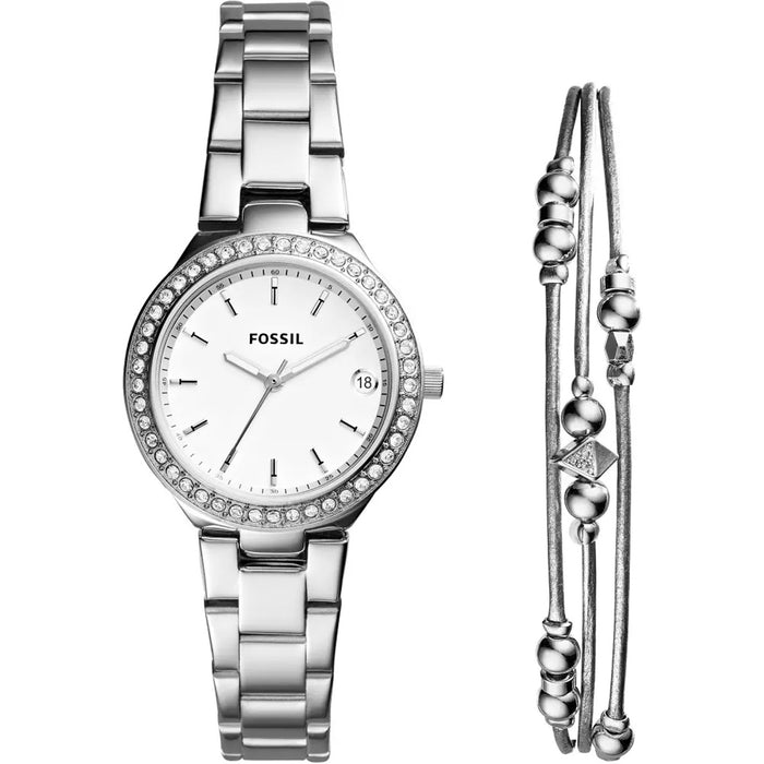 Fossil Women's Blane Silver Dial Watch - ES4336SET