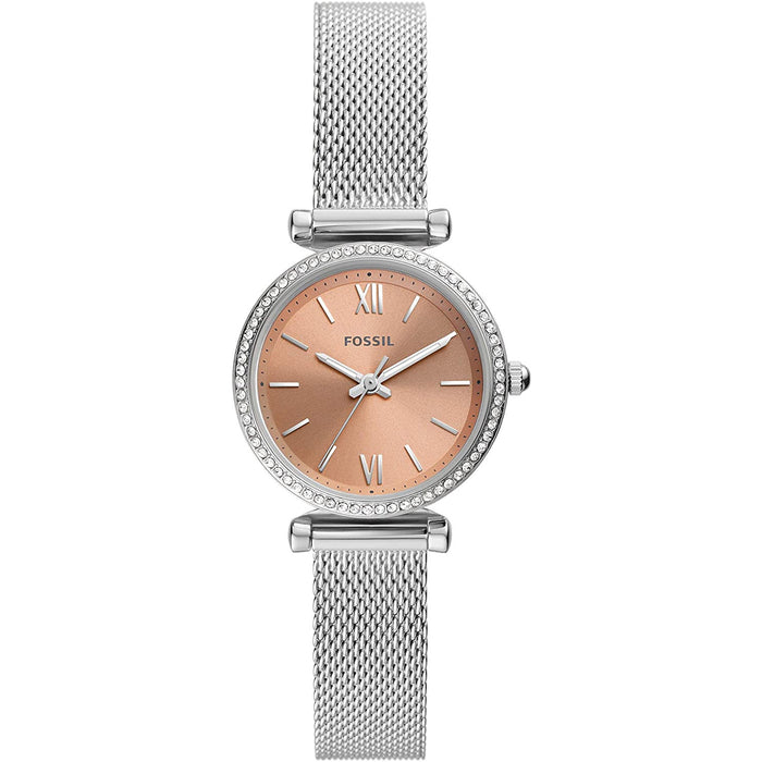 Fossil Women's Carlie Mini Pink Dial Watch