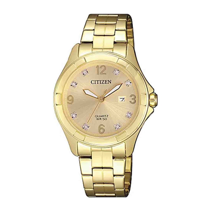 Citizen Women's Gold Dial Watch - EU6082-52P