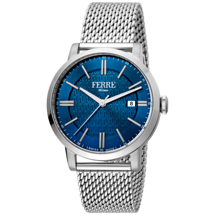 Ferre Milano Men's Classic Blue Dial Watch - FM1G156M0051