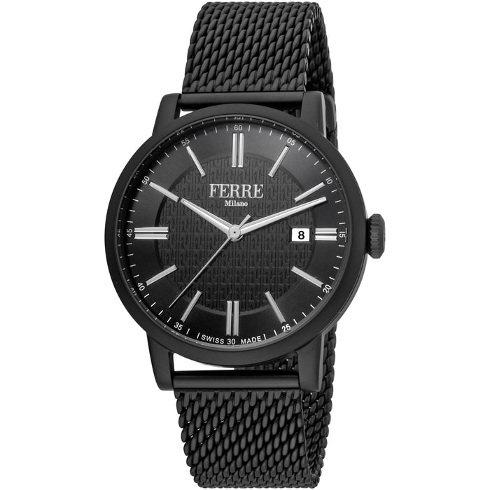 Ferre Milano Men's Classic Black Dial Watch - FM1G156M0071