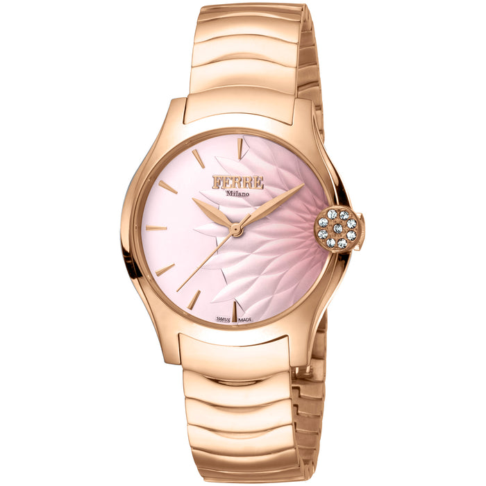 Ferre Milano Women's Classic Pink Dial Watch - FM1L121M0081