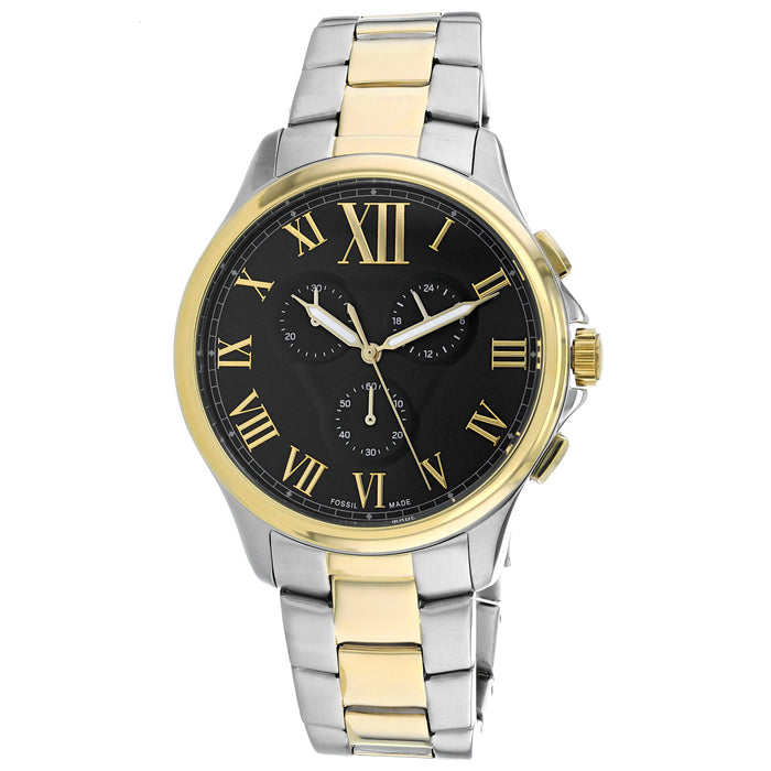 Fossil Men's Monty Black Dial Watch - FS5636