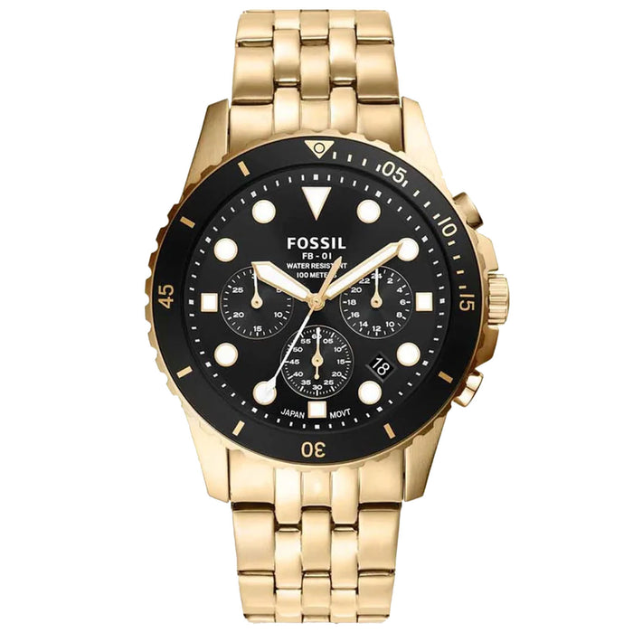 Fossil Men's FB-01 Chrono Black Dial Watch - FS5836
