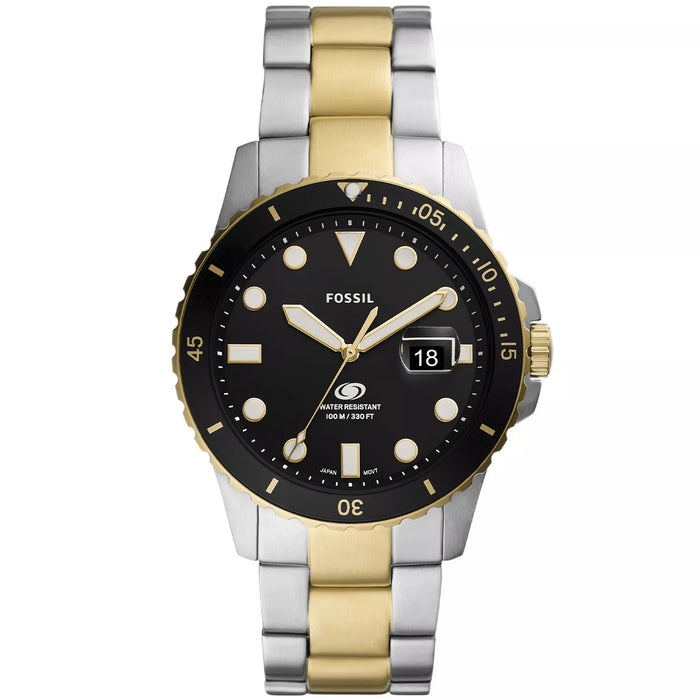 Fossil Men's Blue Dive Black Dial Watch - FS5951