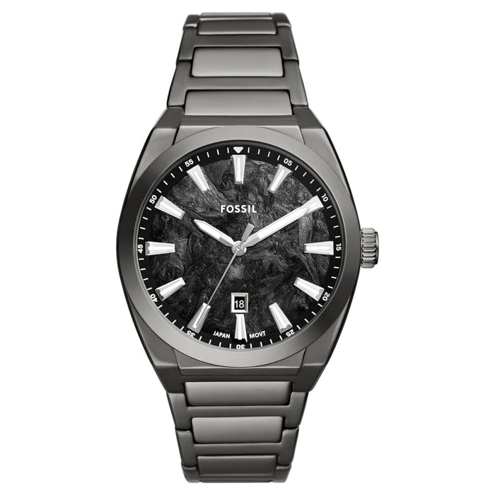 Fossil Men's Everett Black Dial Watch - FS6075