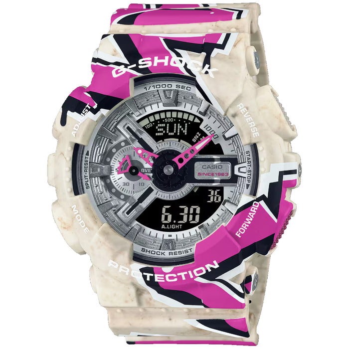 Casio Men's G-Shock 110 Series Black Dial Watch - GA-110SS-1A