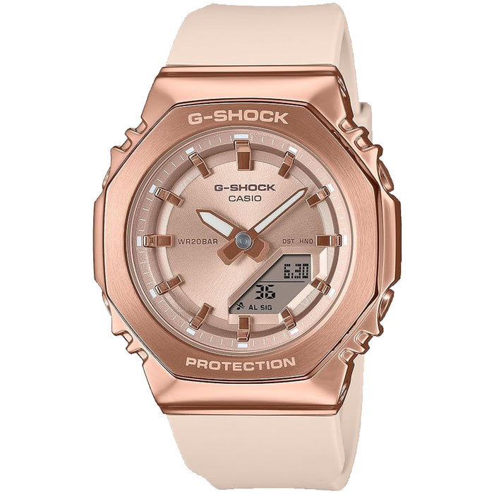 Casio Women's G-Shock GMS2110 Series Rose gold Dial Watch - GMS2110PG-4A
