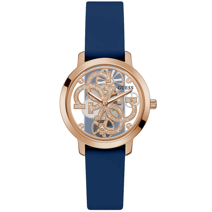 Guess Women's Quattro Clear Rose gold Dial Watch - GW0452L1
