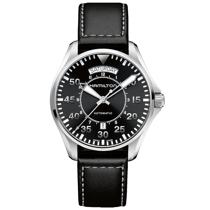 Hamilton Men's Khaki Pilot Black Dial Watch - H64615735