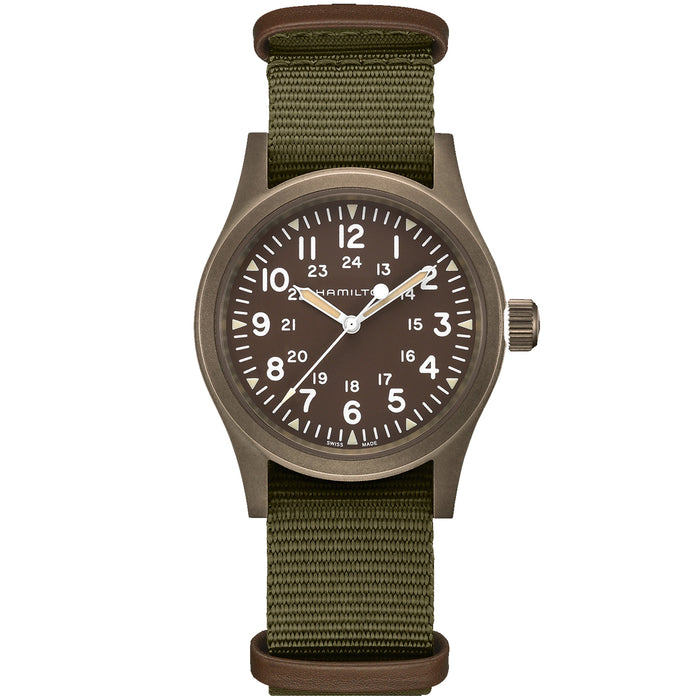 Hamilton Men's Khaki Field Green Dial Watch - H69449961
