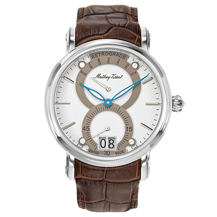 Mathey Tissot Men's Retrograde 1886 White Dial Watch - H7022AI