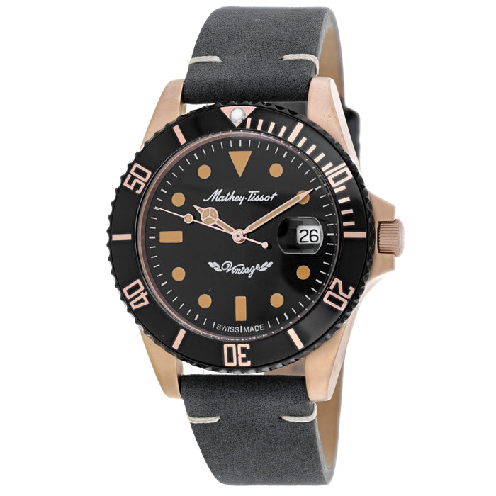 Mathey Tissot Men's Mathy Vintage Auto Black Dial Watch - H901BZNB