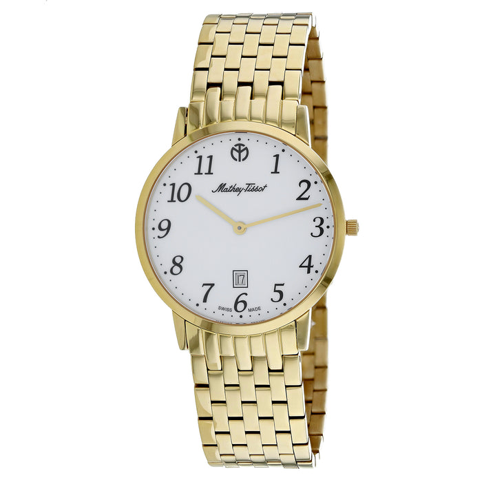 Mathey Tissot Men's Classic Big Date White Dial Watch - H9315B6PG
