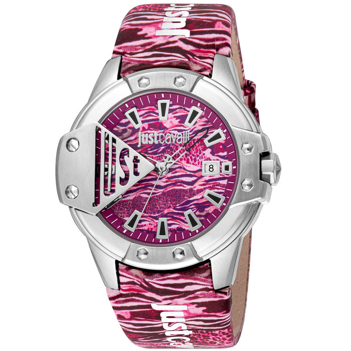 Just Cavalli Women's Scudo Pink Dial Watch - JC1G260L0015