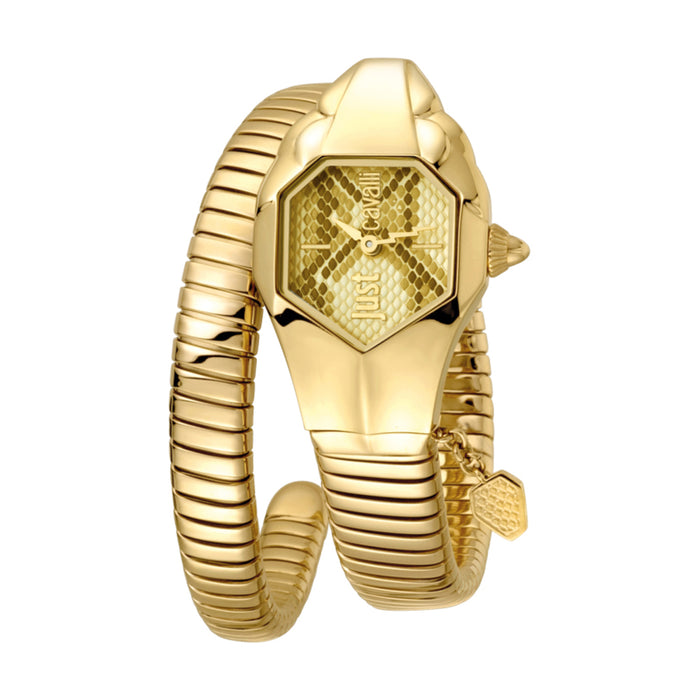 Just Cavalli Women's Septagon Gold Dial Watch - JC1L001M0125