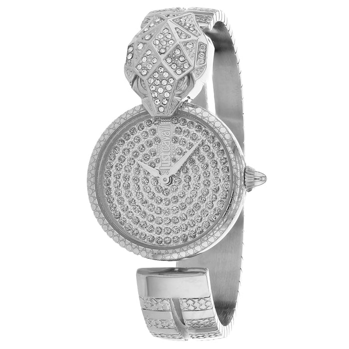 Just Cavalli Women's Glam Chic Snake Silver Dial Watch - JC1L086M0015
