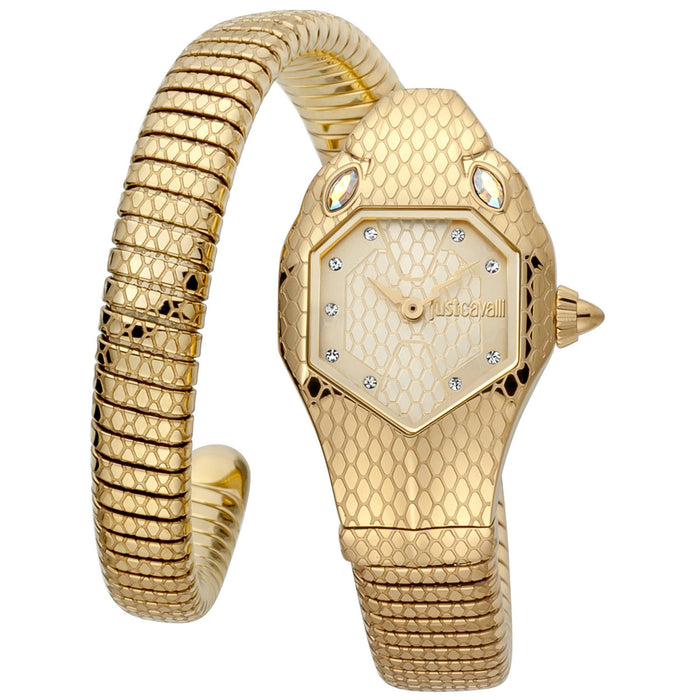 Just Cavalli Women's Snake Gold Dial Watch - JC1L177M0025