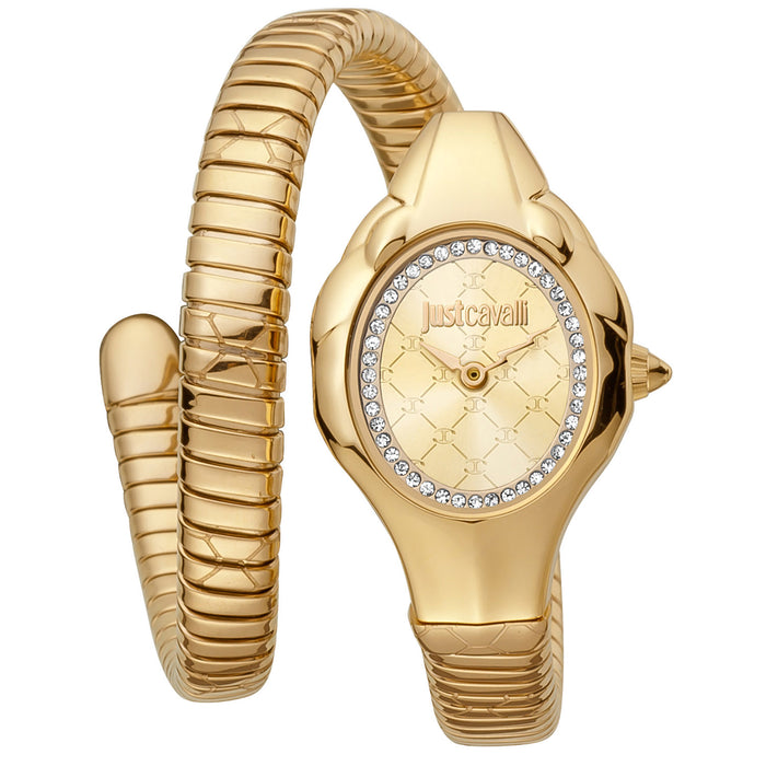 Just Cavalli Women's Serpente Corto Gold Dial Watch